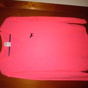 Pink V-Neck Shirt with Logo